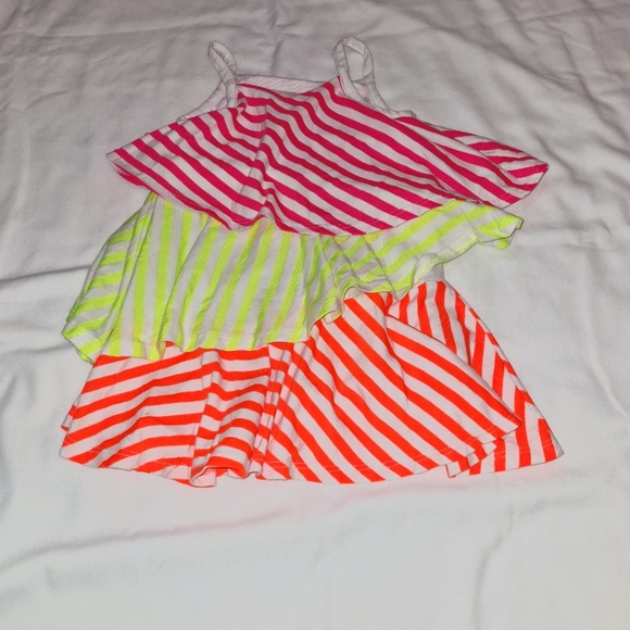 5/$20. Girl's sundress pink, neon, orange Sz 4 - Picture 2 of 3
